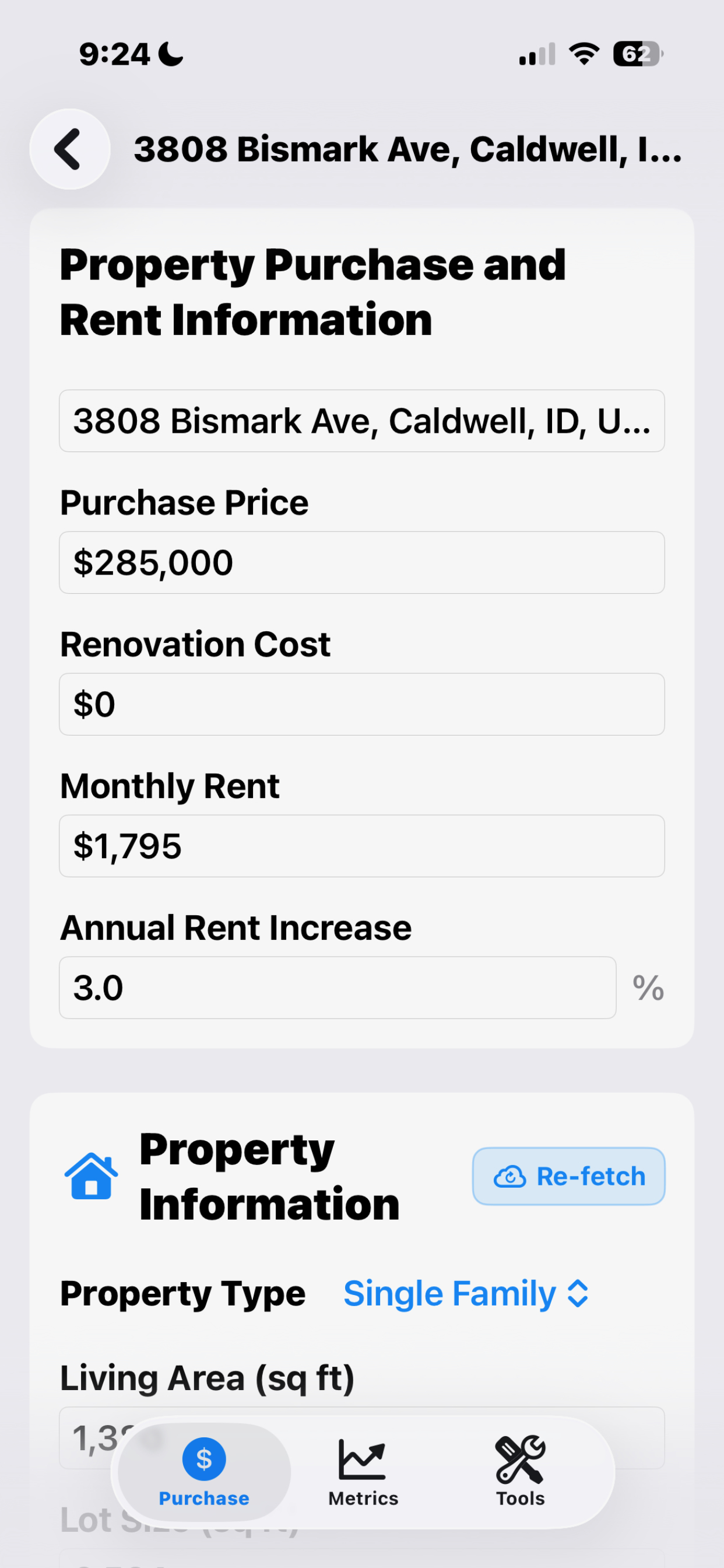 Purchase Info – iPhone